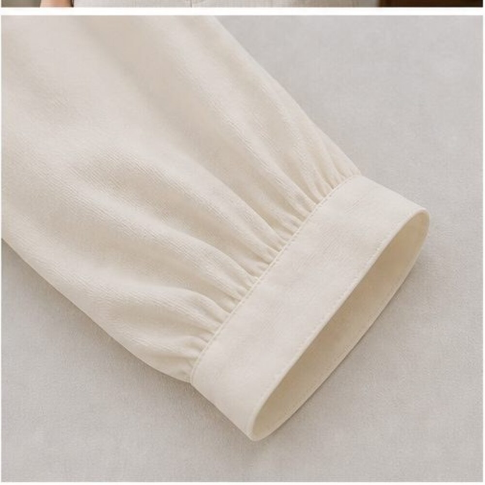 Cream Ruffle Blouse - Picture 5 of 6